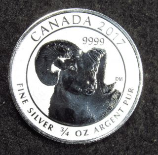 2017 Canadian $2 Bighorn Sheep Reverse Proof 3/4oz.  999 Silver