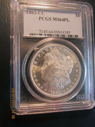 1883 CC Morgan Silver Dollar PCGS MS 64 PL 2