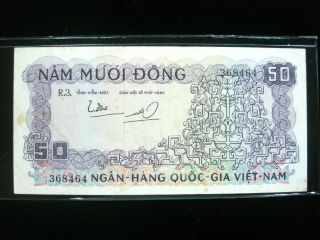 Vietnam South 50 Dong 1966 P17 Viet Nam 08 Bank Currency Banknote Money