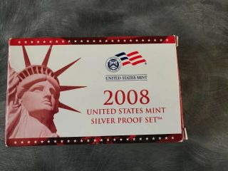 2008 S United States 14 Coin Silver Proof Set / Complete W/