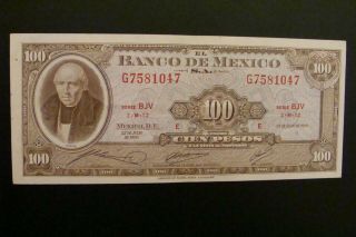 Mexico 100 Pesos 1970 Crisp Au/unc