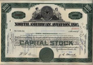 North American Aviation,  Inc.  Stock Certificate Boeing