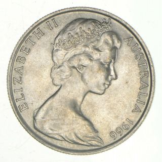 Silver - World Coin - 1966 Australia 50 Cents - 13.  2g - World Silver Coin 008