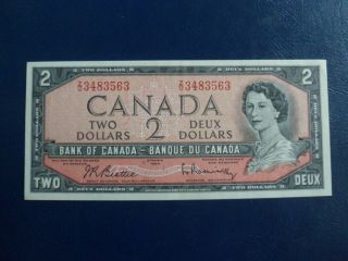 1954 Canada 2 Dollar Bank Note - Beattie/raminsky - Zu3483563 Cond.  18 - 332