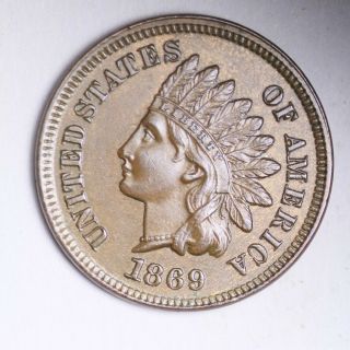 1869 Indian Head Small Cent Choice Bu E150 Kftm