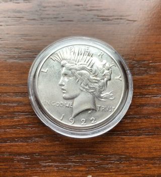1922 - S Silver Peace Dollar In Stunning
