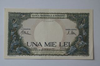 Banknote Romania 1000 Lei 1941 Vf/xf Details B20 Bk274