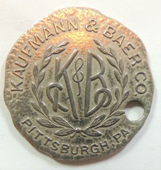 Kaufmann & Baer Co.  Circa 1927 Charge Coin Tyl Pa - 765 - Kabc