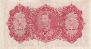 1 DOLLAR VG - FINE BANKNOTE FROM BRITISH GUYANA 1938 PICK - 12 RARE 2