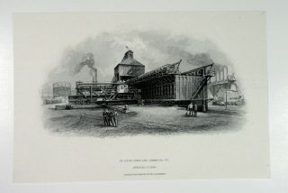 Abn Proof Vignette " St.  Louis Coke & Chemical Co " 1850 - 70s Intaglio Cu Black Abn