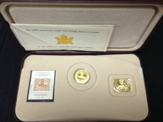 2001 Canada 3 cents Proof G/P Sterling Silver Coin set with token & stamp 4