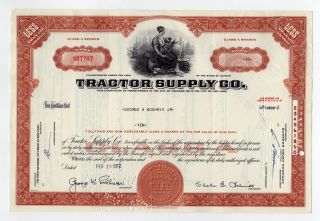 Tractor Supply Company Stock Certificate