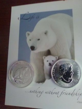 2017 Canadian 1.  5 Oz Silver Grizzly Bear Fine Silver Coin.  9999 Pure 8 Dollars