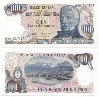 Argentina Note 100 Pesos (1983) Replacement B 2623 Serial A P 315 Unc