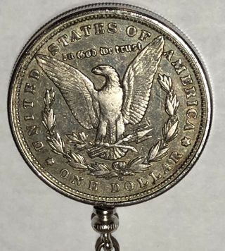 1896 O Morgan Silver Dollar Coin Pendant With Sterling Silver Chain 2