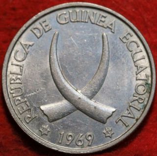 1969 Equatorial Guinea 25 Pesetas Clad Foreign Coin