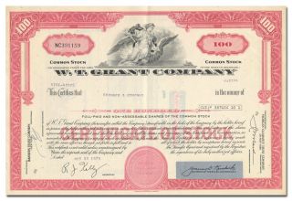 W.  T.  Grant Company Stock Certificate (early 25 Cent Store)