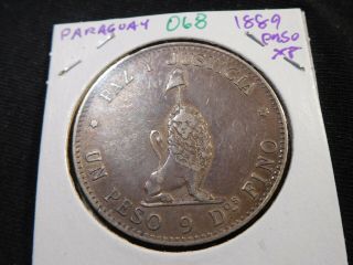 O68 Paraguay 1889 Peso Xf
