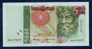 Portugal Banknote 5000 Escudos 1998 Unc