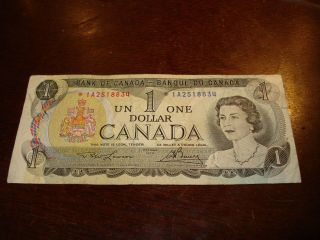 Asterisk - 1973 - $1 Canada Note - Canadian One Dollar Bill - Ia2518834