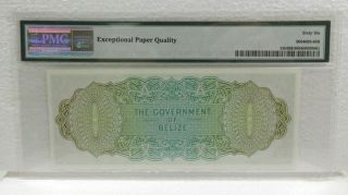 Government of Belize,  1975 $1 P - 33b PMG Gem Unc 66 EPQ,  Green BWC 2