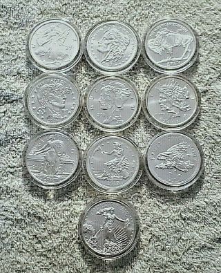 Zombucks Series Complete Set Of 1 Oz.  999 Fine Silver Bullion Coins