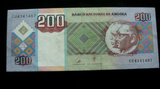 Angola Banknote 200 Kwanzas 2003 Pick 148a
