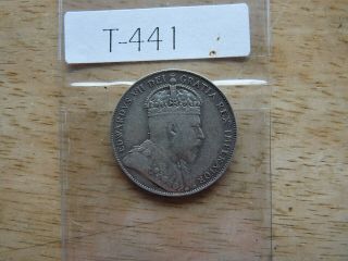 Newfoundland Canada 1907 50 Cent Silver Value 60.  00 Quality T441