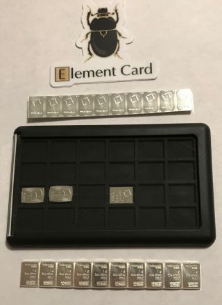 Element Card For Valcambi Combibars,  2g Palladium,  1g Platinum & 20g Silver