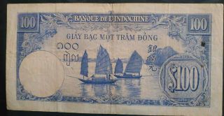 100 Piastres Indochine Vietnam 1946