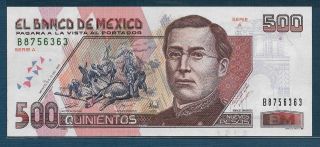 Mexico 500 Pesos,  1992 (1994),  P 104,  Xf,