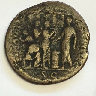 Ancient Roman Domitian Coin 81 - 96 Ad.  Dupondius 10g Commemorating Secular Games