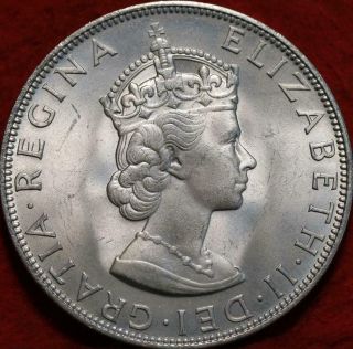 Uncirculated 1964 Bermuda 1 Crown Silver Foreign Coin