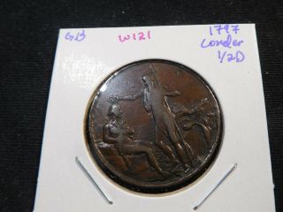 W121 Great Britain 1797 Conder 1/2 Penny John Jervis