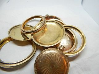 163.  4 Grams Scrap Gold Filled Pocket Watch Cases For Gold Recovery - Cleaned