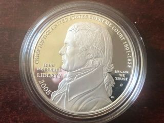 2005 Chief Justice John Marshall Commerative Silver Dollar