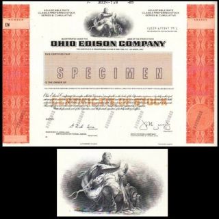 Ohio Edison Company Oh 19 - - (specimen) Stock Certificate