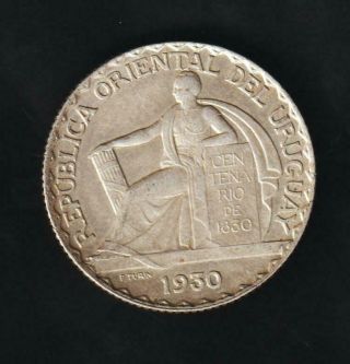 Uruguay 20 Centesimos 1930,  Silver.