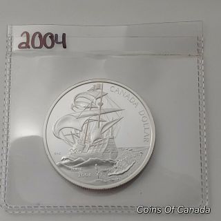 2004 Canada Silver Dollar Uncirculated Proof Coin 1604 Settlement Coinsofcanada