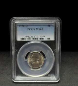 1950 - D Jefferson Nickel - Pcgs Ms 65 - 3749 - Enn Coins