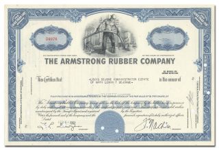 Armstrong Rubber Company Stock Certificate