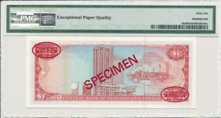 Central Bank Trinidad & Tobago $1 ND (1985) Specimen PMG 66EPQ 2