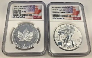 2019 Ngc Erpf70/mpf70 Pride Of Two Nations Set Ase/maple With Ogp (8006/8012)