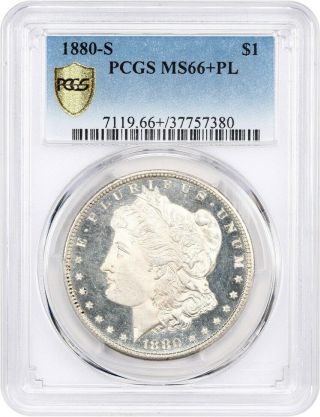 1880 - S $1 Pcgs Ms66,  Pl - Gorgeous,  White Gem - Morgan Silver Dollar