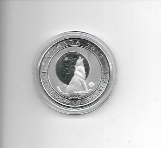 2017 3/4 Oz Canada Silver Wolf Coin