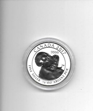 2017 3/4 Oz Canada Silver Bighorn Sheep Coin