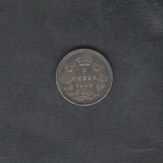 1900 Large Date Canada Silver 5 Cents