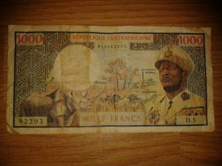 Central African Republic 1000 Francs 1974 - F