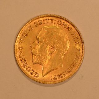 1912 Great Britain King George V Gold Half Sovereign