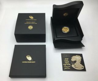 2016 - W 1/2 Oz Gold Walking Liberty Half Dollar Centennial Box And Papers